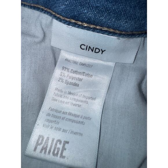 Paige Cindy Straight Leg Mid Wash Distressed Jeans Women’s Size 29 - Picture 12 of 12